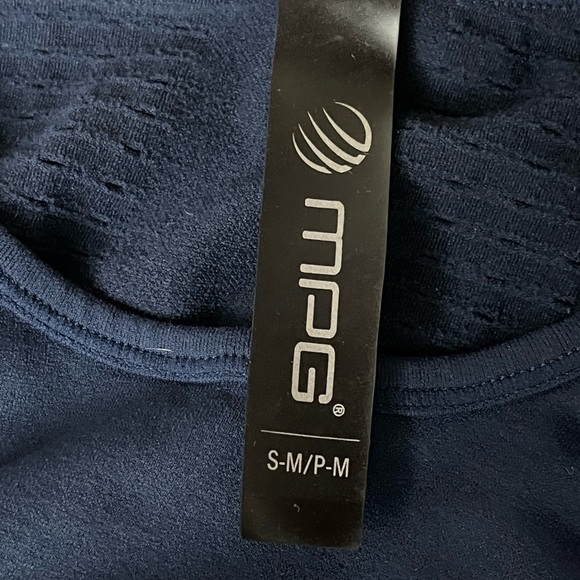 MPG Sport Activewear Top Shirt Yoga Workout Athletic Sz S 4 6 Training Blue Gym - Picture 7 of 8